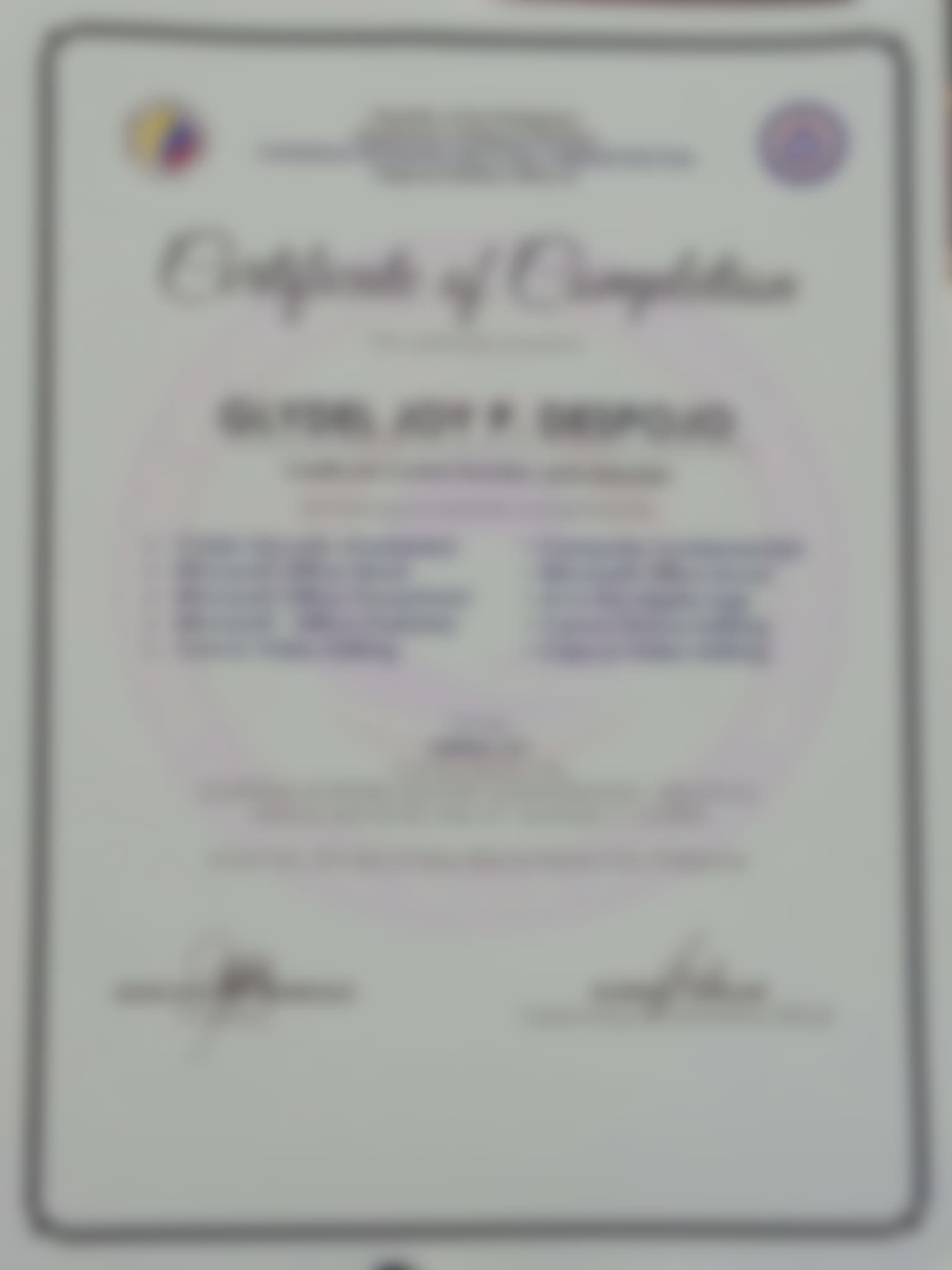 Cyber Security, MS Office, Video & Photo Editing, Computer Fundamentals